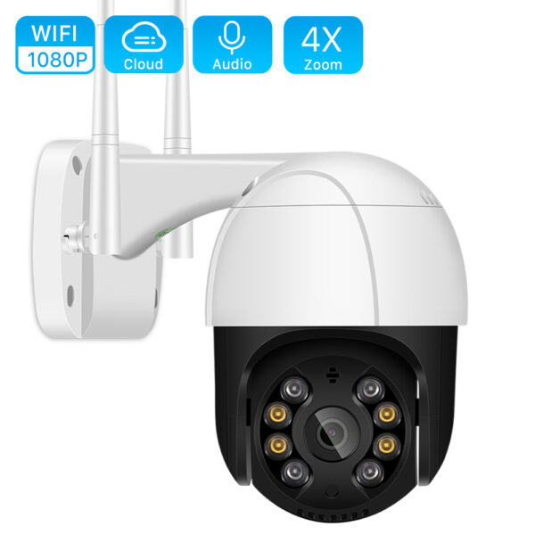 1080P PTZ Wifi IP Camera Outdoor 4X Digital Zoom AI Human Detect Wireless Camera H.265 P2P Audio 2MP 3MP Security CCTV Camera