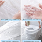 10pcs Disposable Sanitary and Safe Waterproof Home Market Office Hotel Restaurant Toilet Seat Cover Household Items Bathroom