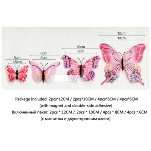 12Pcs-Mixed-Color-Double-Layer-Butterfly-3D-Wall-Sticker-For-Wedding-Decoration-Magnet-Butterflies-Fridge-Decals-1