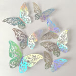 12pcs Suncatcher Sticker 3D Effect Crystal Butterflies Wall Sticker Beautiful Butterfly for Kids Room Wall Decal Home Decoration