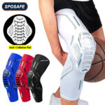 1Pair Fitness Anti-Collision Leg Pads Brace Elastic Knee Cover for Outdoor Sports Riding Basketball Protective Gear Men Women