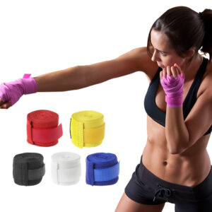 1Pc 2.5M Cotton Boxing Bandage Sport Bundle Strap Sanda Muay Thai Taekwondo Hand-wrapped Gloves Boxing Handguard Protective Gear