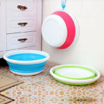 1Pcs Folding Basins Collapsible Washbasin High Capacity Vegetable Fruit Basin Space-Saver Household Cleaning Supplies