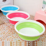 1Pcs Folding Basins Collapsible Washbasin High Capacity Vegetable Fruit Basin Space-Saver Household Cleaning Supplies