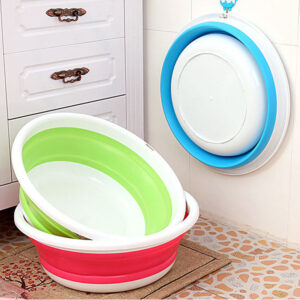 1Pcs Folding Basins Collapsible Washbasin High Capacity Vegetable Fruit Basin Space-Saver Household Cleaning Supplies