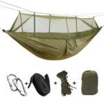 2 Person Camping Garden Hammock With Mosquito Net Outdoor Furniture Bed Strength Parachute Fabric Sleep Swing Portable Hanging