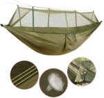 2 Person Camping Garden Hammock With Mosquito Net Outdoor Furniture Bed Strength Parachute Fabric Sleep Swing Portable Hanging