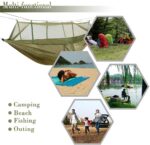 2 Person Camping Garden Hammock With Mosquito Net Outdoor Furniture Bed Strength Parachute Fabric Sleep Swing Portable Hanging