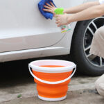 3-10L Collapsible Bucket Portable Folding Bucket Silicon Car Washing Bucket Outdoor Fishing Travel Camp Bucket Household Storage