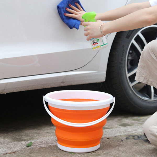 3-10L Collapsible Bucket Portable Folding Bucket Silicon Car Washing Bucket Outdoor Fishing Travel Camp Bucket Household Storage