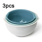 3 PCS Mixing Bowls Multi-purpose Plastic Mixing Bowl Salad Bowl Kitchen Creative Vegetable Fruit Bowl Stackable Bowls Set