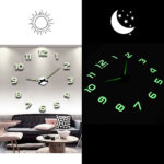 3D Wall Clock Mirror Wall Stickers Creative DIY Wall Clocks Removable Art Decal Sticker Home Decor Living Room Quartz Needle Hot