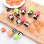 3Pcs Star Heart Shape Vegetables Cutter Plastic Handle Portable Cook Tools Stainless Steel Fruit Cutting Die Kitchen Gadgets