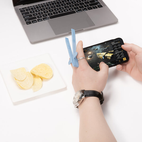 5 Pairs Eco-friendly BPA Free Wheat Straw Fiber Finger Chopsticks Play Game Hands-free Multifunctional Snack Clip Lazy Tool
