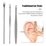 6PCS Ear Cleaner Wax Removal Tool Earpick Sticks Earwax Remover Curette Ear Pick Cleaning Ear Cleanser Spoon Health Care Earpick