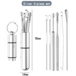 6pcs Ear Wax Remover Ear Cleaning Kit Ear Pick Earpick Ear Cleaner Spoon Care Ear Clean Tool for Baby Adults Ear Care Set