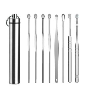 7pcs/set Ear Cleaner Wax Removal Tool Earpick Sticks Earwax Remover Curette Ear Pick Cleaning Ear Cleanser Spoon for Ear Care