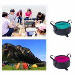 8.5L Large Capacity Outdoor Hiking Camping Fishing Folding Nylon Bucket Portable Water Storage Pot Household Cleaning Tools