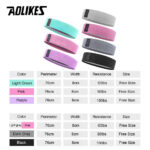 AOLIKES Fitness Rubber Band Elastic Yoga Resistance Bands Set Hip Circle Expander Bands Gym Fitness Booty Band Home Workout
