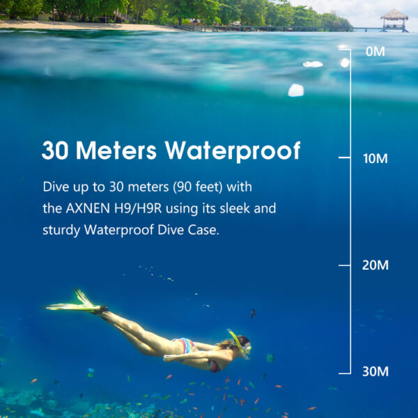 AXNEN H9R H9 Action Camera Ultra HD 4K 30fps 1080P 60fps WiFi 2 Inch 170D Underwater Waterproof Helmet Video Recording Sport Cam