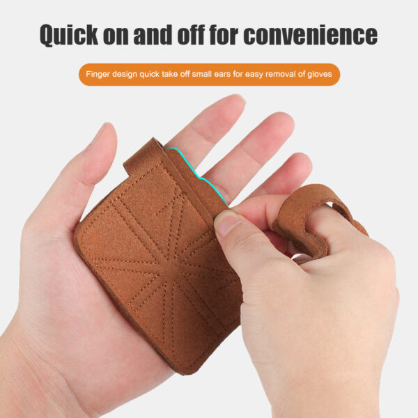 Anti-Skid Leather Weight Lifting Hand Guard Gloves Dumbbell Pull Up Grip Protector Pads Fitness Sport Home Gym Workout Accessory