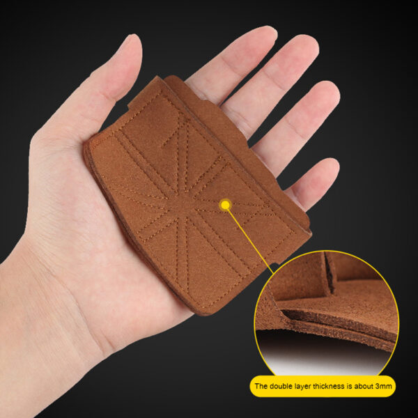 Anti-Skid Leather Weight Lifting Hand Guard Gloves Dumbbell Pull Up Grip Protector Pads Fitness Sport Home Gym Workout Accessory