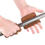 Anti-Skid Leather Weight Lifting Hand Guard Gloves Dumbbell Pull Up Grip Protector Pads Fitness Sport Home Gym Workout Accessory