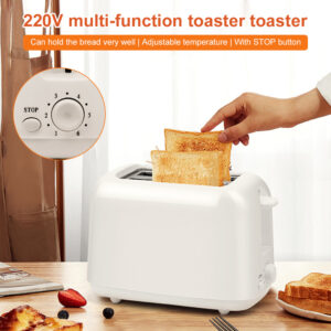 Automatic Toaster 2-Slice Breakfast Sandwich Maker Baking Cooking Tool Fast Heating Bread Toaster Household Breakfast Make