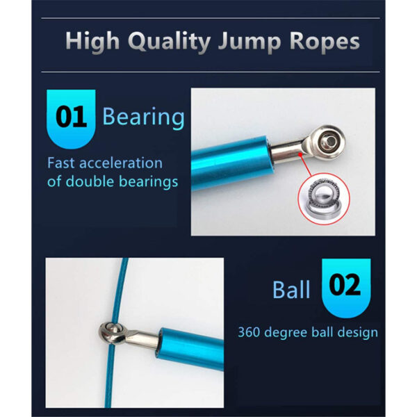 Bearing Skipping Rope Jumping Rope Crossfit Men Workout Equipment Steel Wire Home Gym Exercise and Fitness MMA Boxing Training