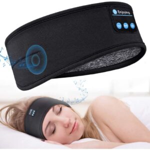 Bluetooth Sleeping Headphones Sports Headband Thin Soft Elastic Comfortable Wireless Music Earphones Eye Mask for Side Sleeper