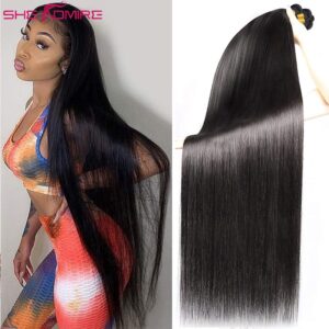 Bone Straight Human Hair Bundles SheAdmire 32 34 36 38 40Inch 1/3/4 Pcs Deals Sale For Black Women Brazilian Remy Hair Extension