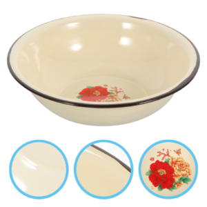 Bowl Enamel Basin Food Enamelware Bowls Vintage Serving Fruit Storage Nesting Preparation Tableware Washing Metal Mixing Prep