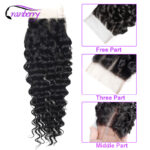 CRANBERRY Hair Deep Wave Human Hair Bundles With Closure 4 pcs/lot Brazilian Hair Weave Bundles With Closure Remy Hair Extension