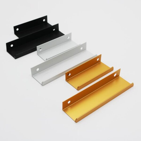 Cabinet Pulls Drawer Knobs Black Silver Orange Gold Hidden Handles Stainless Steel Kitchen Cupboard Furniture Hardware