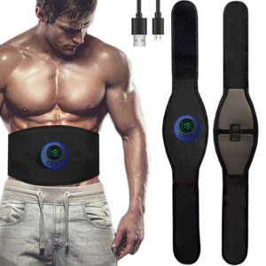 EMS Muscle Stimulator Abs Abdominal Trainer Toning Belt USB Recharge Body Belly Weight Loss Home Gym Fitness Equiment Unisex