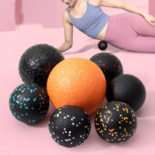 🔥EPP Fitness Ball Double Lacrosse Massage Ball Set Mobility Peanut Ball for Self-Myofascial Release Deep Tissue Yoga Gym Home