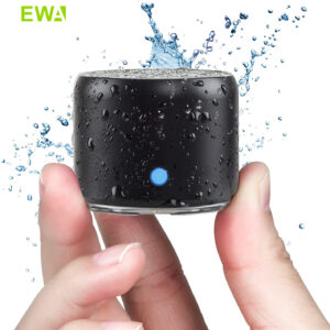 EWA A106 Pro Mini Bluetooth Speaker with Custom Bass Radiator, IPX7 Waterproof, Super Portable Speakers, Travel Case Packed