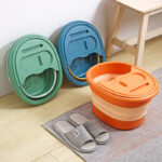 Foldable footbath bucket over calf footbath, household footbath bucket, children's footbath basin, portable folding bucket