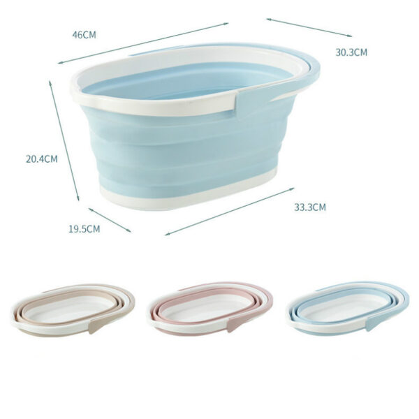 Folding Water Basin Camping Supplies Plastic Bucket Washbasin For Foot Spa Bath Fishing Car Wash Household Items Accessories