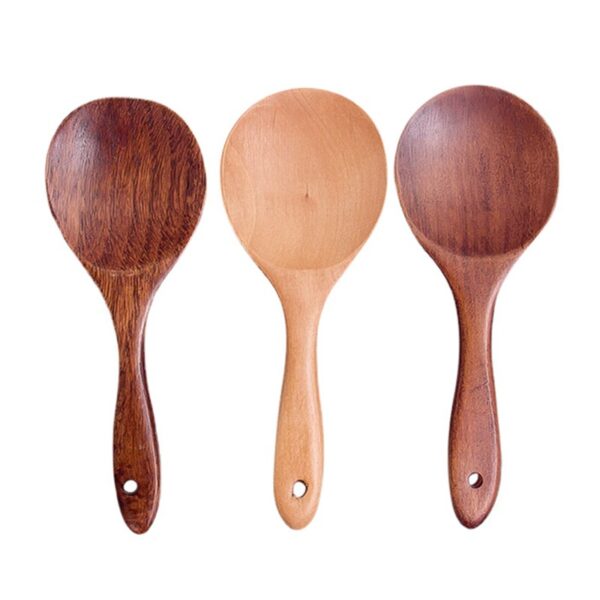 Japanese-style Wood Rice Spoon Rice Paddle Wooden Scoop Kitchen Spoon Ladle Tablespoon Big Serving Spoon Kitchen Tableware