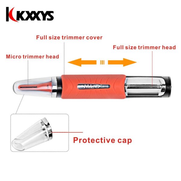 KKXXYS Precision Eyebrow Ear Nose Trimmer Removal Clipper Shaver Personal Electric Face Care Hair Trimer With LED Lights