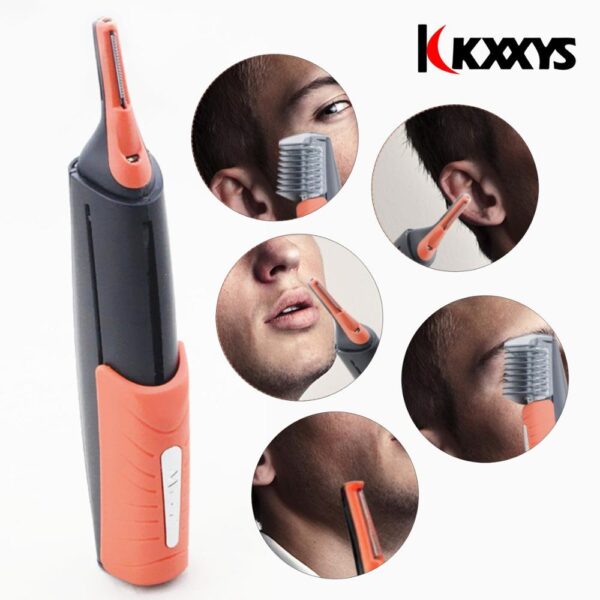 KKXXYS Precision Eyebrow Ear Nose Trimmer Removal Clipper Shaver Personal Electric Face Care Hair Trimer With LED Lights