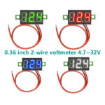 Mini Digital Voltmeter Voltage Tester Meter 0.36'' DC 4V-32V LED Screen Electronic Parts Accessories Digital Voltmeter 12V 24V