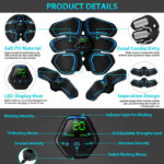 Muscle Stimulator EMS Abdominal Hip Trainer LCD Display Toner USB Abs Fitness Training Home Gym Weight Loss Body Slimming