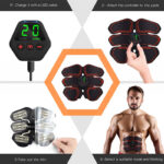 Muscle Stimulator EMS Abdominal Hip Trainer LCD Display Toner USB Abs Fitness Training Home Gym Weight Loss Body Slimming