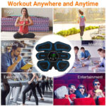 Muscle Stimulator EMS Abdominal Hip Trainer LCD Display Toner USB Abs Fitness Training Home Gym Weight Loss Body Slimming