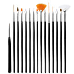 Nail Brush For Manicure Gel Brush For Nail Art 15Pcs/Set Nail Brush Acrylic Liquid Powder Carving Gel Brush