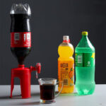 Novelty Saver Soda Beverage Dispenser Bottle Coke Upside Down Drinking Water Dispense Machine Switch for Gadget Party Home Bar