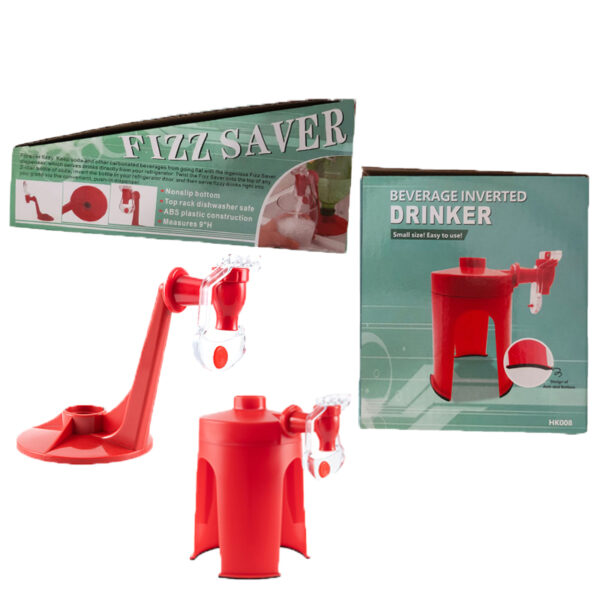 Novelty Saver Soda Beverage Dispenser Bottle Coke Upside Down Drinking Water Dispense Machine Switch for Gadget Party Home Bar