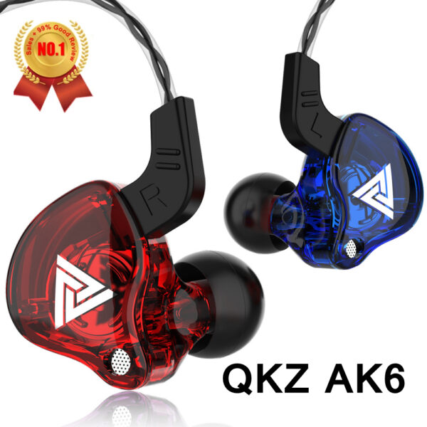 Original QKZ AK6 Copper Driver HiFi Wired Earphone Sport Running Headphones Bass Stereo Headset Music Earbuds fone de ouvido